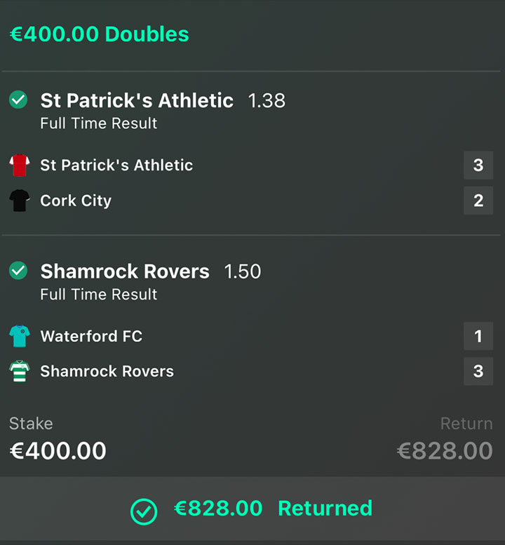 €828.00 RETURNED
