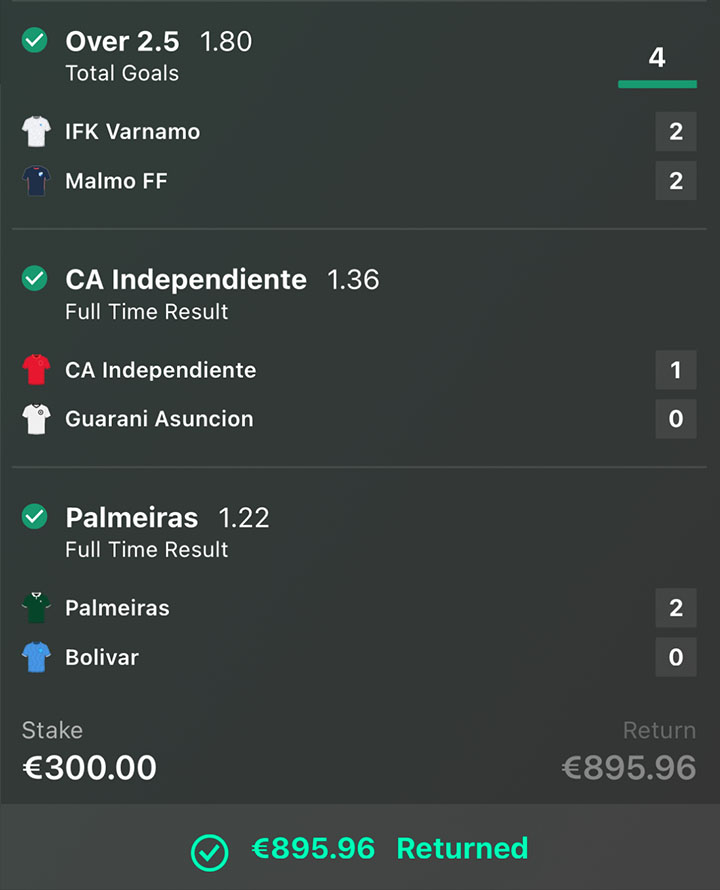 €895.96 RETURNED
