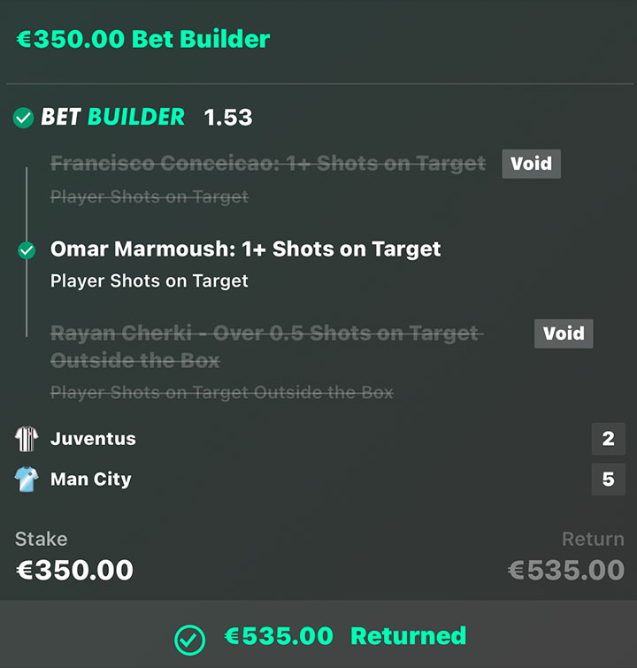 €535.00 RETURNED