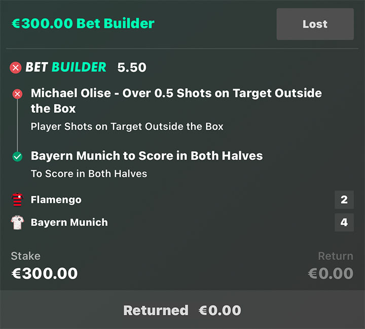 €300.00 LOSS