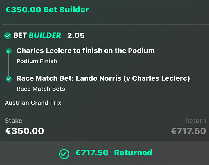 €717.50 RETURNED