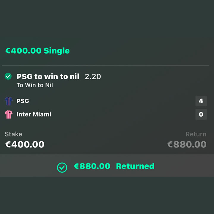 €880.00 RETURNED