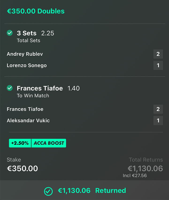 €1.130.06 RETURNED