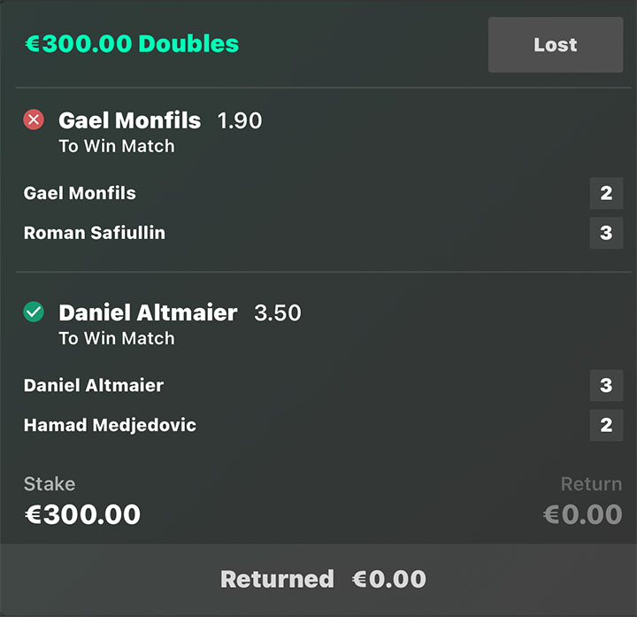 €300.00 LOSS